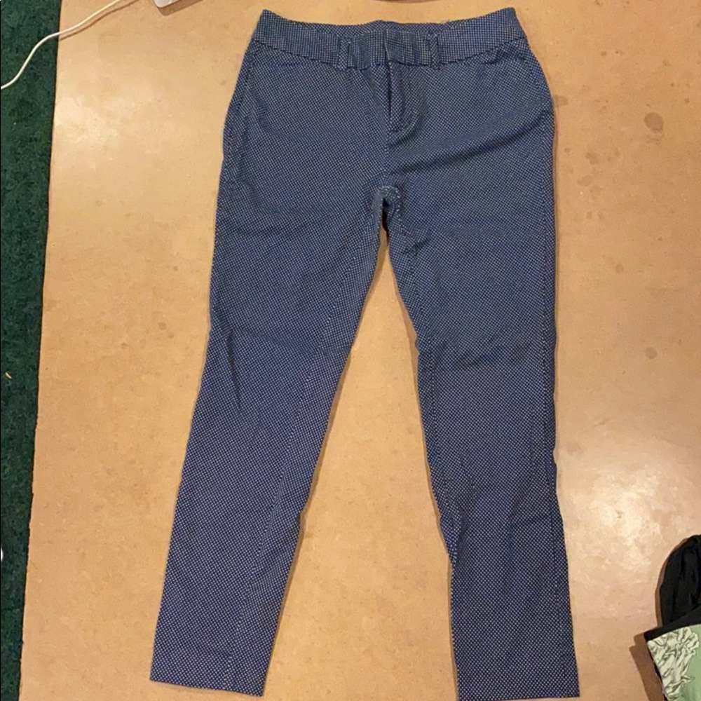 Navy Polka Dotted Trousers